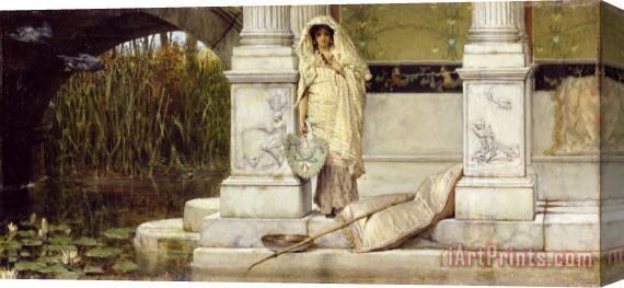 Sir Lawrence Alma-Tadema Roman Fisher Girl Stretched Canvas Painting / Canvas Art