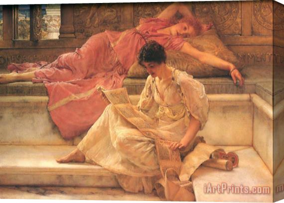 Sir Lawrence Alma-Tadema The Favourite Poet Stretched Canvas Print / Canvas Art
