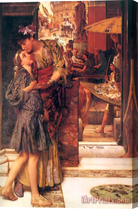 Sir Lawrence Alma-Tadema The Parting Kiss Stretched Canvas Print / Canvas Art