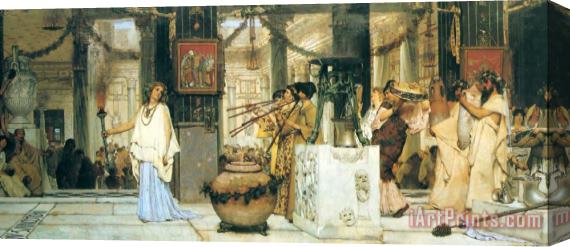 Sir Lawrence Alma-Tadema The Vintage Festival Stretched Canvas Print / Canvas Art