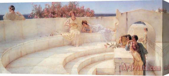 Sir Lawrence Alma-Tadema Under The Roof of Blue Ionian Weather Stretched Canvas Print / Canvas Art