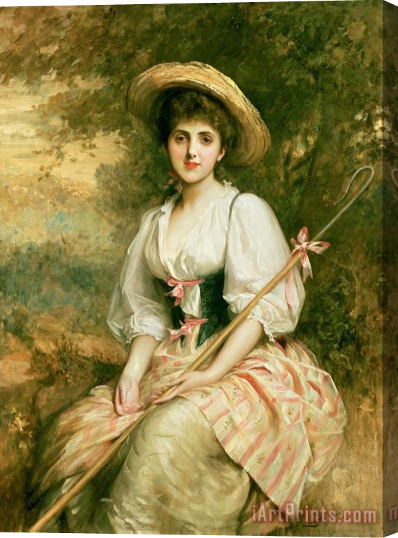 Sir Samuel Luke Fildes The Shepherdess Stretched Canvas Painting / Canvas Art