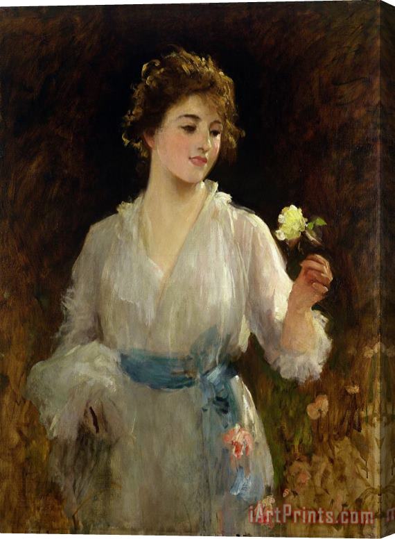 Sir Samuel Luke Fildes The Yellow Rose Stretched Canvas Print / Canvas Art