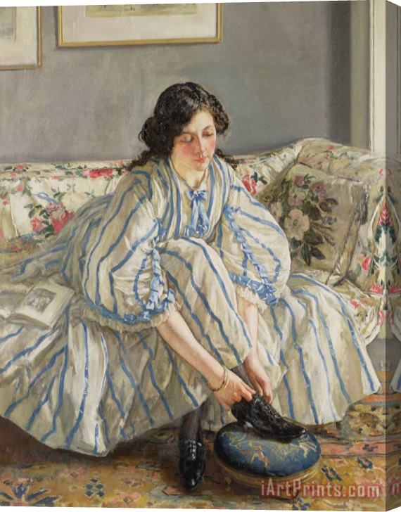 Sir Walter Russell Tying her Shoe Stretched Canvas Painting / Canvas Art