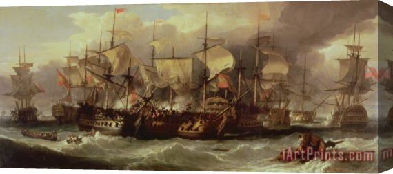 Sir William Allan Battle of Cape St Vincent Stretched Canvas Print / Canvas Art
