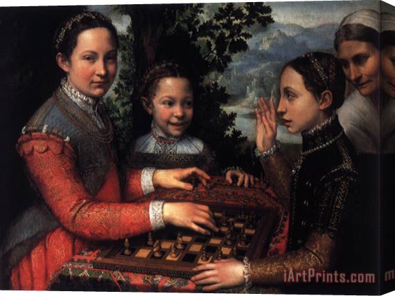 Sofonisba Anguissola The Chess Game Stretched Canvas Print / Canvas Art