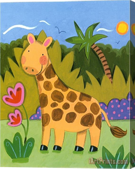 Sophie Harding Baby Giraffe Stretched Canvas Painting / Canvas Art