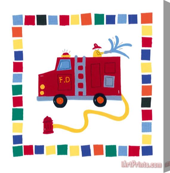 Sophie Harding Fire Engine Stretched Canvas Print / Canvas Art