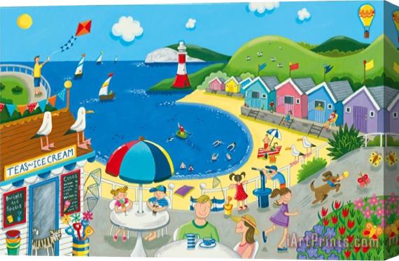Sophie Harding Summertime Bay Stretched Canvas Print / Canvas Art