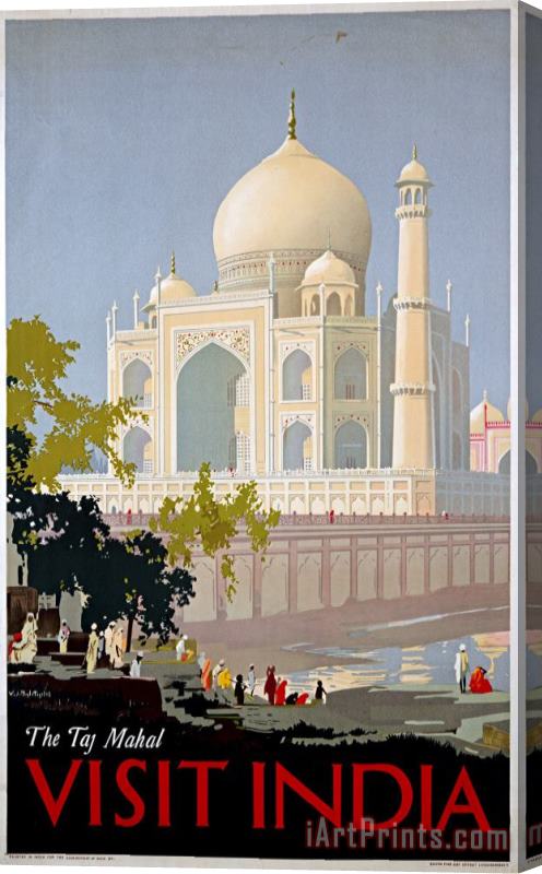 Spencer Bagdatopoulos Visit India, The Taj Mahal Stretched Canvas Print / Canvas Art