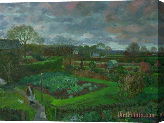 Stephen Harris The Kitchen Garden In Autumn Stretched Canvas Print / Canvas Art