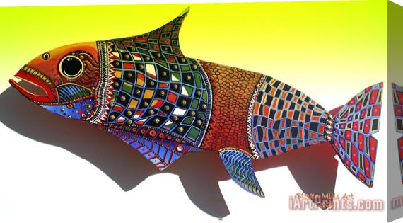 Steven Mills Fish Art Stretched Canvas Print / Canvas Art