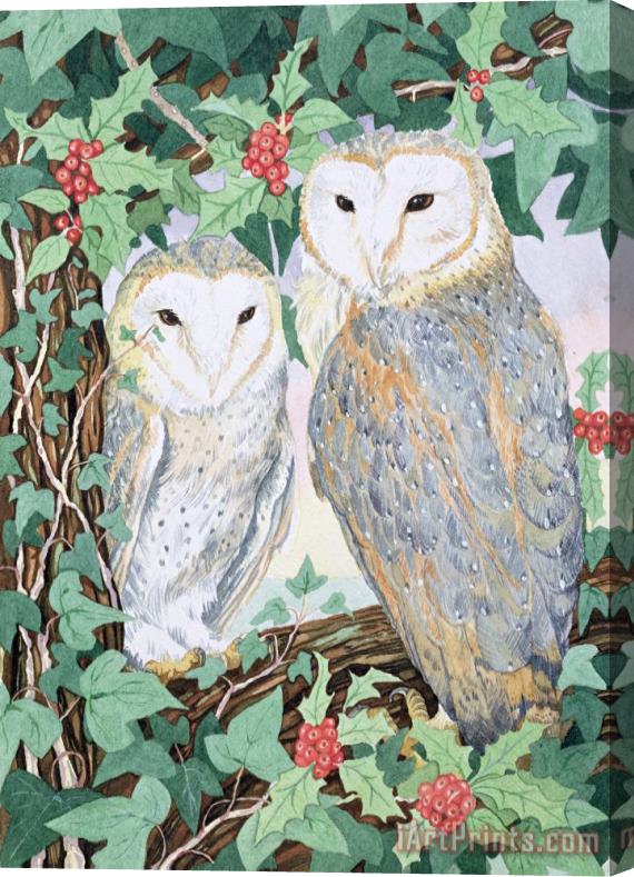 Suzanne Bailey Barn Owls Stretched Canvas Painting / Canvas Art