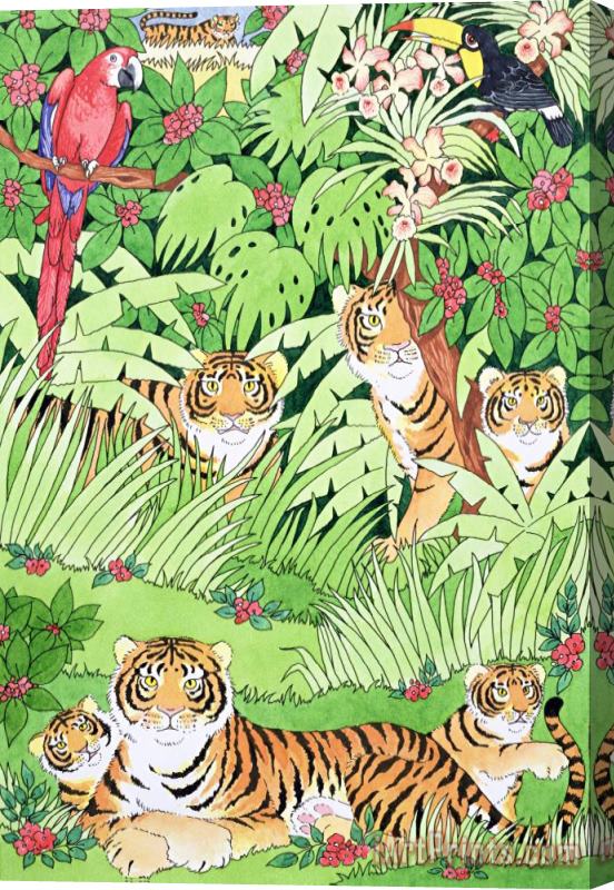 Suzanne Bailey Tiger Jungle Stretched Canvas Painting / Canvas Art
