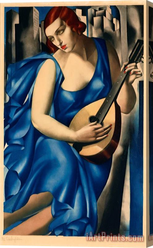 tamara de lempicka Femme a La Mandoline, 1933 Stretched Canvas Print / Canvas Art