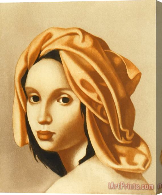 tamara de lempicka Femme Au Turban Rouge, 1956 Stretched Canvas Print / Canvas Art