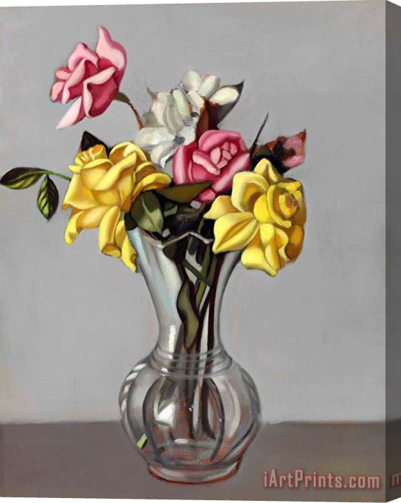 tamara de lempicka Roses Dans Un Vase, 1952 Stretched Canvas Print / Canvas Art