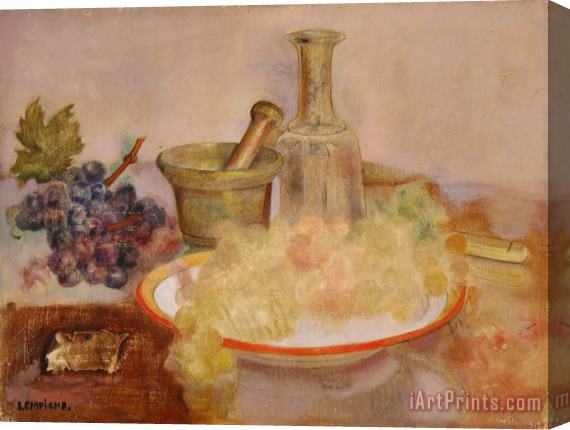 tamara de lempicka Still Life with Grapes, 1952 Stretched Canvas Print / Canvas Art