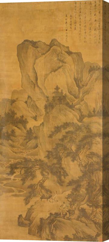 Tang Yin The Nine Bends River Stretched Canvas Painting / Canvas Art