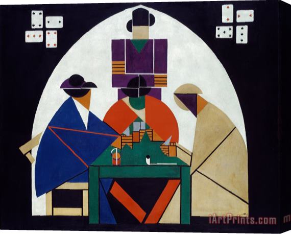 Theo van Doesburg Card Players Stretched Canvas Print / Canvas Art