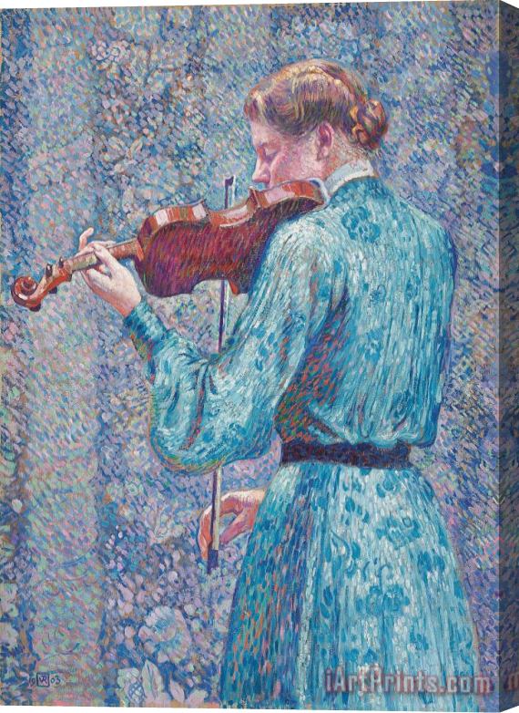 Theo van Rysselberghe Marie Anne Weber Playing The Violin Stretched Canvas Painting / Canvas Art