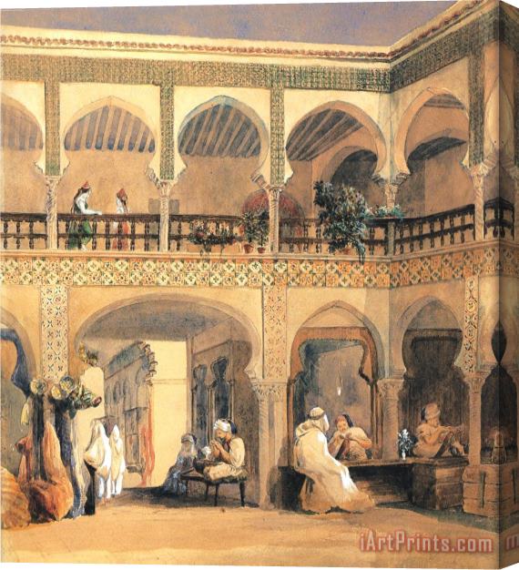 Theodore Chasseriau Bazaar in Orleans Stretched Canvas Painting / Canvas Art