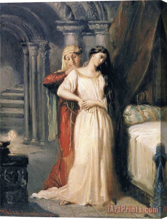 Theodore Chasseriau Desdemona Stretched Canvas Painting / Canvas Art
