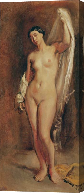 Theodore Chasseriau Standing Female Nude Stretched Canvas Painting / Canvas Art