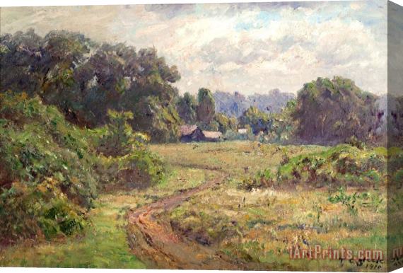 Theodore Clement Steele A Summer Day Stretched Canvas Print / Canvas Art