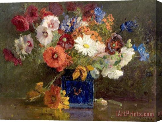 Theodore Clement Steele Vase of Flowers Stretched Canvas Print / Canvas Art