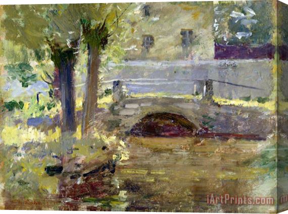 Theodore Robinson The Bridge at Giverny Stretched Canvas Painting / Canvas Art