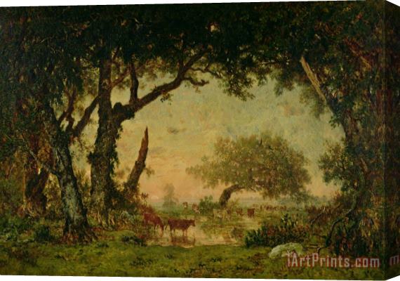 Theodore Rousseau The Edge of the Forest at Fontainebleau Stretched Canvas Print / Canvas Art