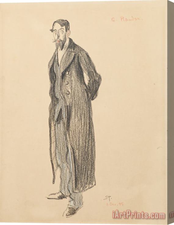 Theophile Alexandre Steinlen Portrait of Gabriel Randon (jehan Rictus) Stretched Canvas Print / Canvas Art