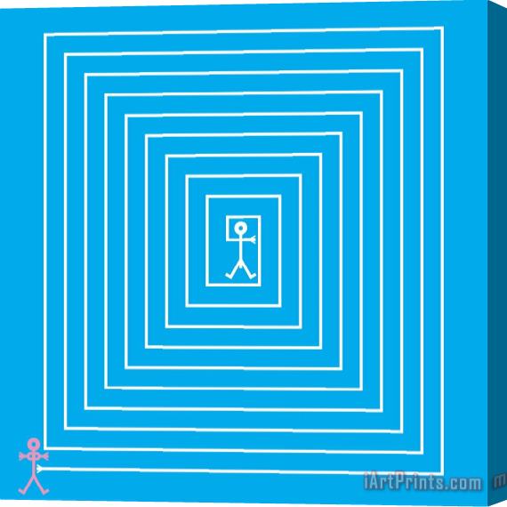 Thisisnotme Male Maze Icon Stretched Canvas Print / Canvas Art