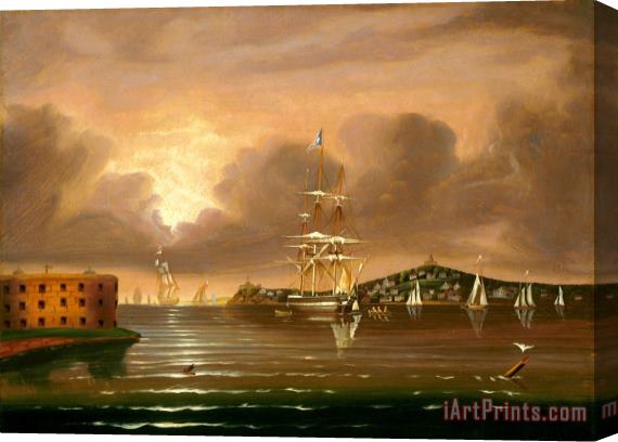 Thomas Chambers Threatening Sky, Bay of New York Stretched Canvas Print / Canvas Art