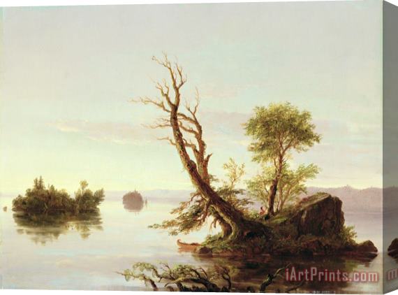 Thomas Cole American Lake Scene Stretched Canvas Print / Canvas Art