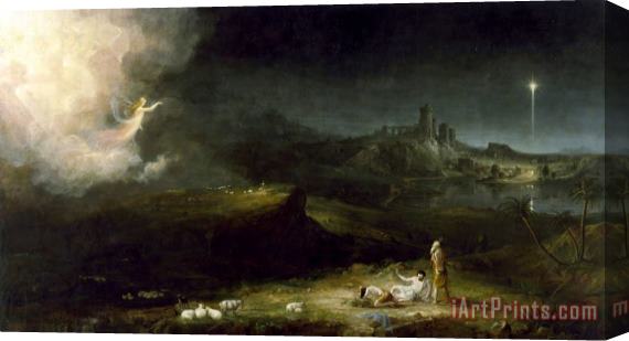 Thomas Cole The Angel Appearing to The Shepherds Stretched Canvas Print / Canvas Art