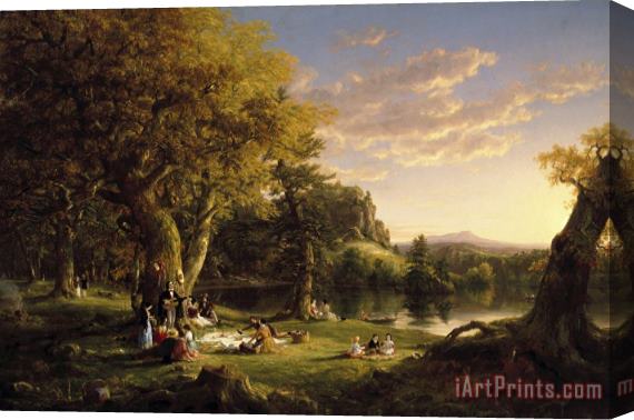 Thomas Cole The Pic Nic Stretched Canvas Print / Canvas Art