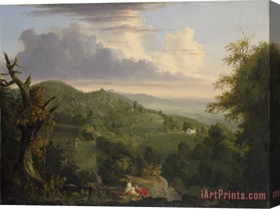 Thomas Cole View of Monte Video, The Seat of Daniel Wadsworth Stretched Canvas Print / Canvas Art