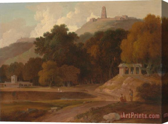 Thomas Daniell Hilly Landscape in India Stretched Canvas Painting / Canvas Art