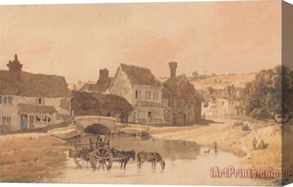 Thomas Girtin The Village of Kirkstall, Yorkshire Stretched Canvas Print / Canvas Art
