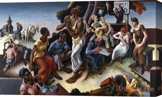 Thomas Hart Benton The Arts of Life in America: Arts of The South Stretched Canvas Print / Canvas Art