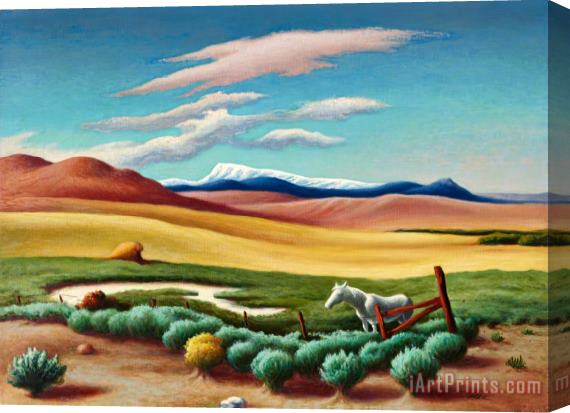 Thomas Hart Benton White Horse, 1955 Stretched Canvas Print / Canvas Art