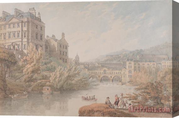 Thomas Hearne View of Bath from Spring Gardens Stretched Canvas Print / Canvas Art
