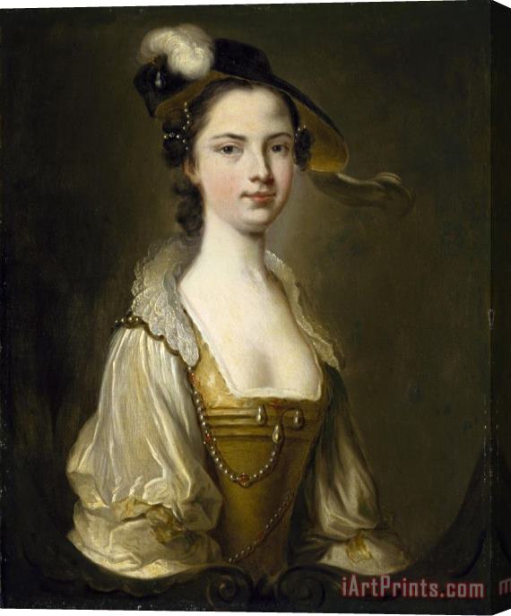 Thomas Hudson Portrait of a Lady Stretched Canvas Print / Canvas Art