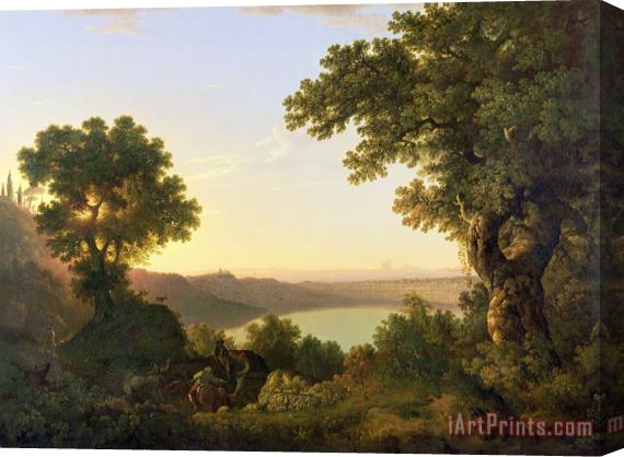 Thomas Jones Lake Albano - Italy Stretched Canvas Painting / Canvas Art