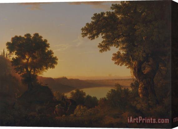 Thomas Jones Lake Albano, Italy Stretched Canvas Print / Canvas Art