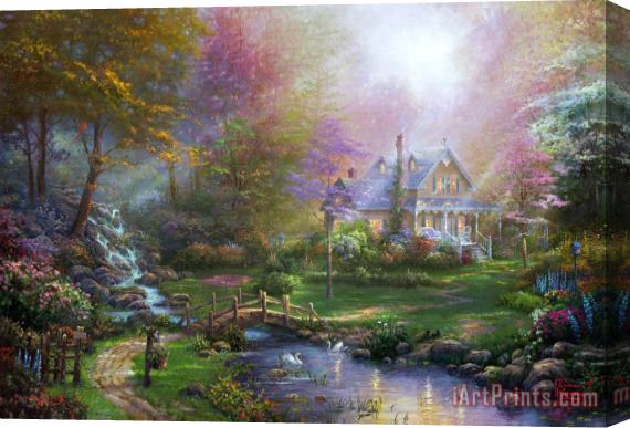 Thomas Kinkade A Mother's Perfect Day Stretched Canvas Print / Canvas Art