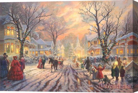 Thomas Kinkade A Victorian Christmas Carol Stretched Canvas Print / Canvas Art