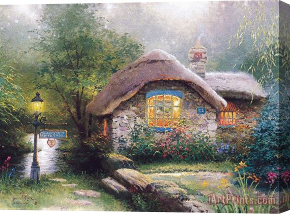 Thomas Kinkade Collector's Cottage I Stretched Canvas Painting / Canvas Art
